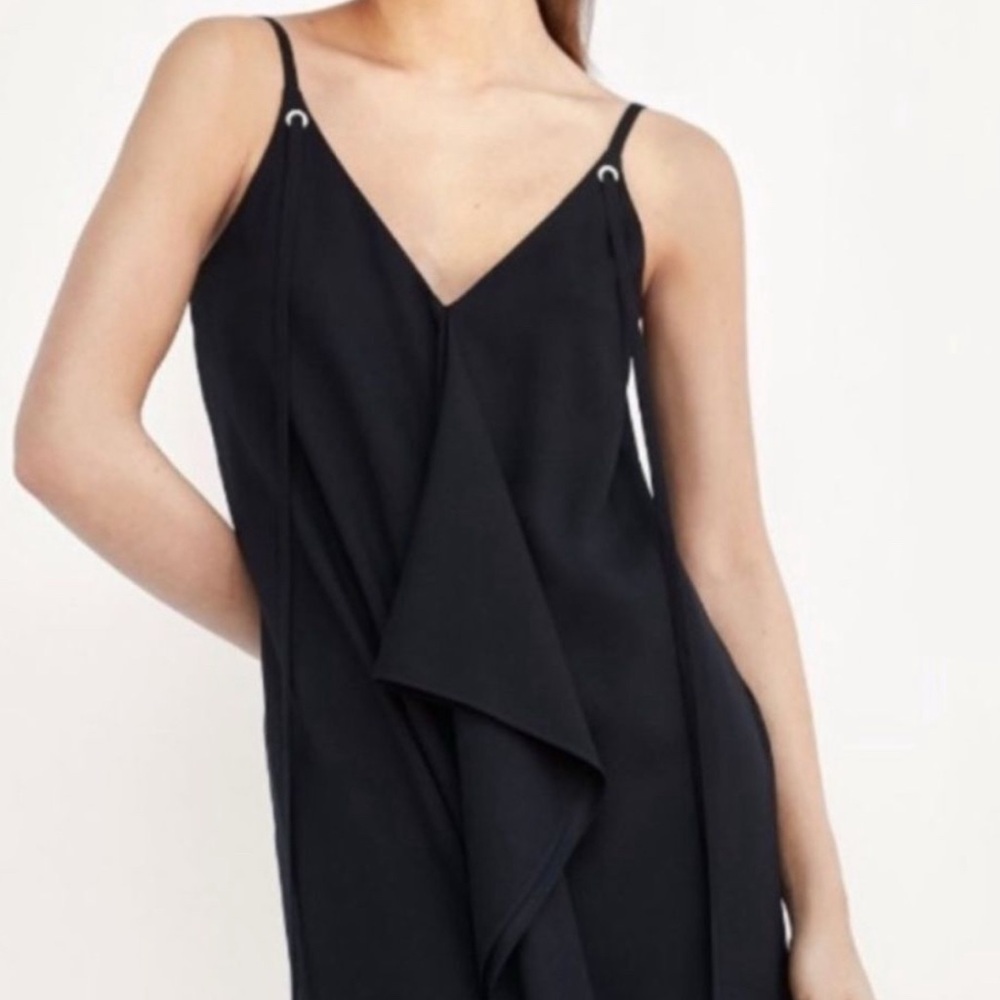 Massimo Dutti Black Midi Dress